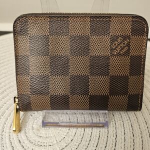 Louis Vuitton Damier Ebene Zippy Coin Purse Wallet